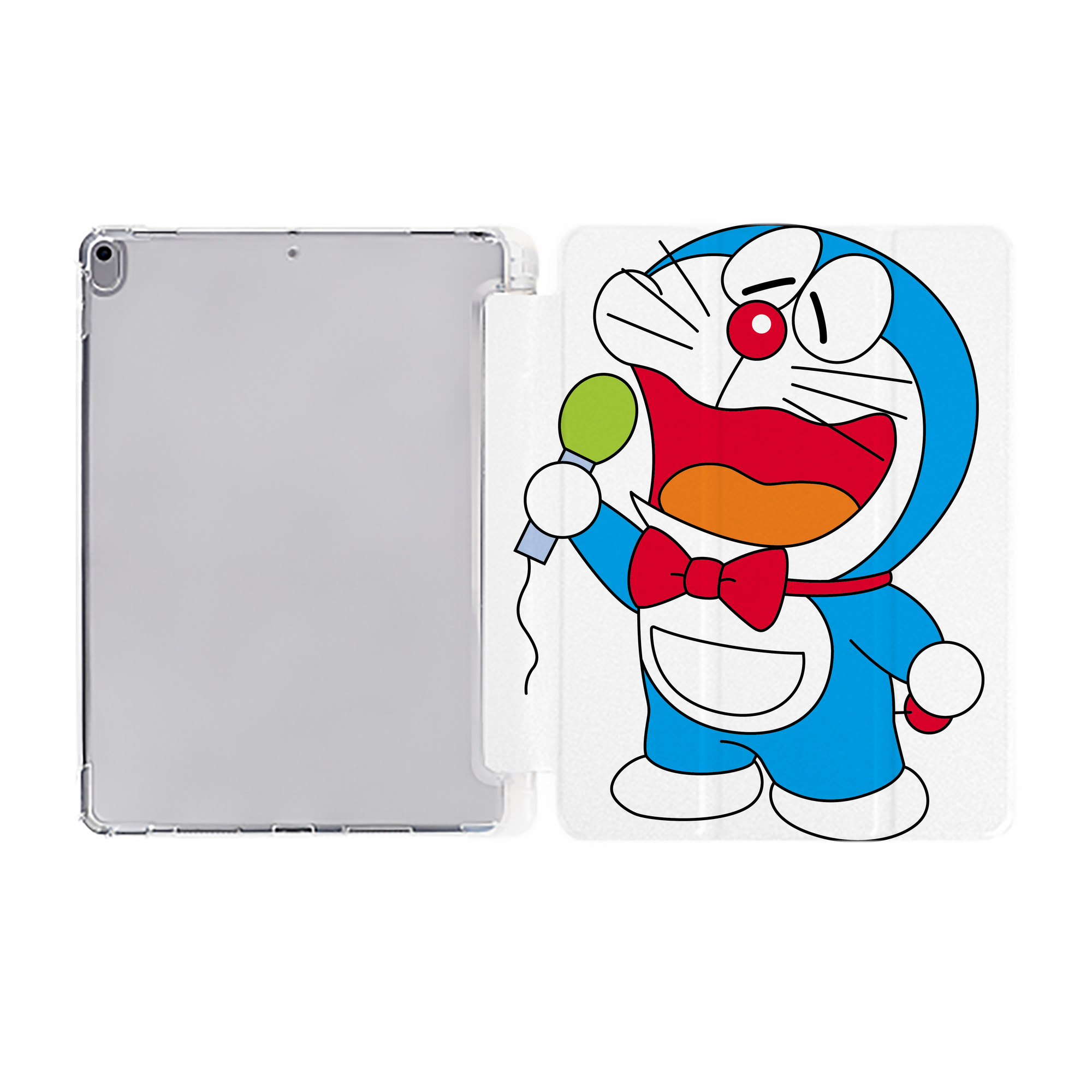 （画像用） ドラえもん Doraemon IPad ケース ペン収納付き 三つ折りスタンド PUレザー×シリコン 対応機種9.5/10.5/10.9インチ